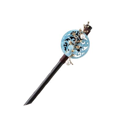 1PC Wooden Hair Stick Chinese Style Winding Flower Hairpin With Tassel Elegant Lady Hair Clip(Color15)