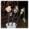 1PC Wooden Hair Stick Chinese Style Winding Flower Hairpin With Tassel Elegant Lady Hair Clip(Color15) view 4