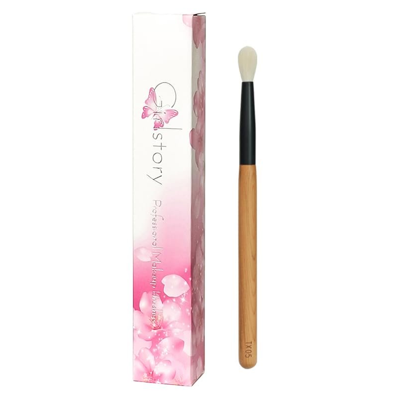 1pc Hand Crafted Makeup Brushes Soft Saibikoho Goat Hair Face Powder Blush Contour Eye Shadow Blending Brush Cypress Wood Handle Professional Make Up Brushes (TX05)