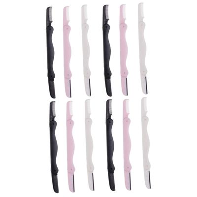 Beaupretty 12pcs Eyebrow Trimmer Set Double-sided for Precision Grooming Portable Hair Shaper Kit for Women Includes White Black White Options for Home and Outdoor Use