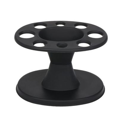 MWUCAIXIA with Holes Round Styling Tool Display Brushes Holder Hair Roller Shelf Comb Storage Stand Rack Organizer (Color : Black, Size : One Size) (Black One Size)