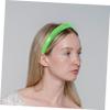 DONFAMDS Solid Green Wide-brimmed Headband for Women Non-slip PU Leather Hair Hoop Stylish Hair Accessories for Daily Wear and Special Occasions view 3