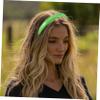 DONFAMDS Solid Green Wide-brimmed Headband for Women Non-slip PU Leather Hair Hoop Stylish Hair Accessories for Daily Wear and Special Occasions view 4
