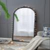 30" x 65" Hand Carved Rose Antique Mirror e, Large Arch Mirror Wall Decor for Living Room, Bathroom, Entryway(Black) view 3