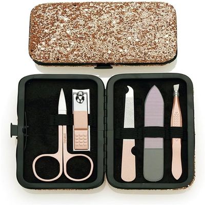 5 Piece Rose Gold Nail Clipper Set Stainless Steel Manicure Tools Nail Care Beauty Grooming Kit
