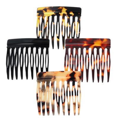 4 PCS French Hair Side Combs, Small Combs for Twist Hair Styling, French Twist Styling Accessories Bun Women Accessories, Strong Hold Clips for Women Bun