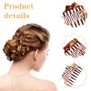 4 PCS French Hair Side Combs, Small Combs for Twist Hair Styling, French Twist Styling Accessories Bun Women Accessories, Strong Hold Clips for Women Bun view 3
