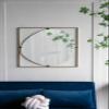 32x1x32 Mirror with Gold Metal e Contemporary Design for Bathroom, Entryway Wall Decor view 1