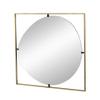 32x1x32 Mirror with Gold Metal e Contemporary Design for Bathroom, Entryway Wall Decor view 2
