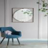 32x1x32 Mirror with Gold Metal e Contemporary Design for Bathroom, Entryway Wall Decor view 3