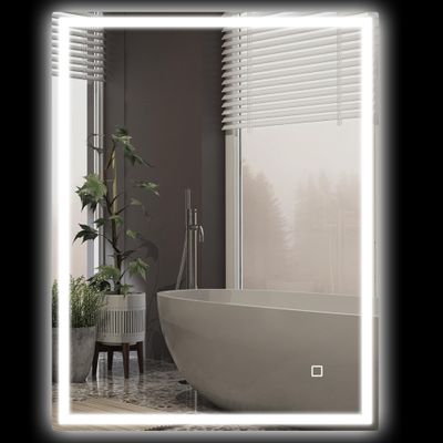 36" x 28" Dimmable Bathroom Mirror with Lights, 3 Colors Defogging