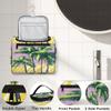 Adornori Palm Tree Travel Toiletry Bag for Women Large Capacity Wide-open Makeup Organizer Cosmetic Travel Bags for Toiletries, Tropical view 3