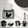 Adornori Chicken Hen Travel Toiletry Bag for Women Large Capacity Wide-open Makeup Organizer Cosmetic Travel Bags for Toiletries, Buffalo Check Plaid view 3