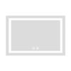 48 x 36 Inch Frameless Rectangular LED Bathroom Vanity Mirror with Touch Sensor, Anti Fog, and 3 Color Options in Silver view 2