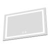 48 x 36 Inch Frameless Rectangular LED Bathroom Vanity Mirror with Touch Sensor, Anti Fog, and 3 Color Options in Silver view 4