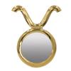 12.5" x 16" Modern Gold Round Mirror with Aluminum e, Wall Decor for Entryway Living Room Hallway view 2