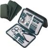 UHKOIXDFGQA Green Nail Clippers Set with Pedicure Tools and Nail Box Complete Manicure Kit for Nail Decoration Personal Care Grooming Kit view 1