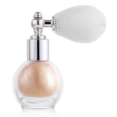 Champagne Highlighter Spray for Face and Body, Rich Color Loose Shimmer Powder Long Lasting Sparkly Spray High Gloss Makeup for Women Rave Festival Prom Stage Wedding Party, #2