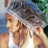 WEKAMOS Waterproof Shower Cap for Long Hair Extra Large Bath Hair Cover for Men and Women Reusable and Adjustable for Home and Salon Use view 4