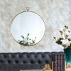24"x28" Gold Round Mirror, Circle Mirror with Iron e for Living Room Bedroom Vanity Entryway Hallway view 1