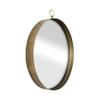 24"x28" Gold Round Mirror, Circle Mirror with Iron e for Living Room Bedroom Vanity Entryway Hallway view 2