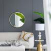 24"x28" Gold Round Mirror, Circle Mirror with Iron e for Living Room Bedroom Vanity Entryway Hallway view 3