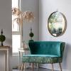 24"x28" Gold Round Mirror, Circle Mirror with Iron e for Living Room Bedroom Vanity Entryway Hallway view 4
