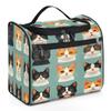 Adornori Cat Travel Toiletry Bag for Women Large Capacity Wide-open Makeup Organizer Cosmetic Travel Bags for Toiletries, Funny view 1