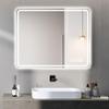40x32 Inch LED Bathroom Mirror Vanity Mirrors with Front Lights Wall Mounted Anti Fog Frameless Make Up Mirror with Light 5 mm Copper Free Silver Mirror Horizontal or Vertical view 1