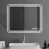 40x32 Inch LED Bathroom Mirror Vanity Mirrors with Front Lights Wall Mounted Anti Fog Frameless Make Up Mirror with Light 5 mm Copper Free Silver Mirror Horizontal or Vertical view 3