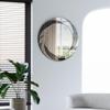 24 inch Wall Mounted Silver Decorative Round Wall Mirror for Home, Living Room, Bedroom, Entryway view 2