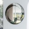 24 inch Wall Mounted Silver Decorative Round Wall Mirror for Home, Living Room, Bedroom, Entryway view 3