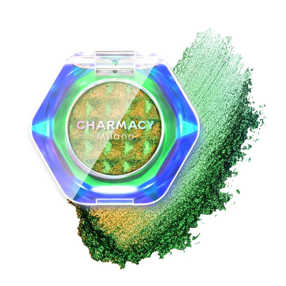 CHARMACY Multichrome Glitter Eyeshadow, Intense Pigmentation Chameleon Sparkling Eyeshadow, Bright Highlighter Duochrome Eye Make Up, Multi-Reflective Finishes Glitter Metallic Eye Makeup #08
