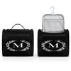 Adornori Letter M Travel Toiletry Bag for Women Large Capacity Wide-open Makeup Organizer Cosmetic Travel Bags for Toiletries, Natural Floral Design view 4