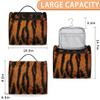 Adornori Tiger Wild Safari Skin Travel Toiletry Bag for Women Large Capacity Wide-open Makeup Organizer Cosmetic Travel Bags for Toiletries view 2