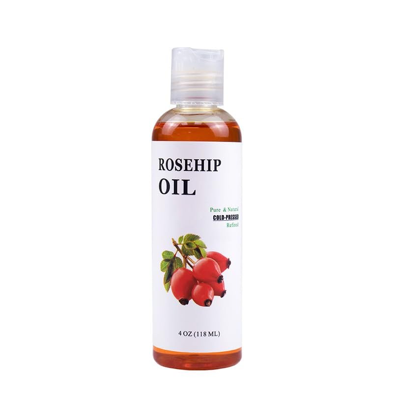 100% Pure Rose Hip Essential Oil for Hair Growth,Premium Carrier Oil,Body & Face Moisturizing Rosehip,Scalp Massage, Natural Organic for Skin