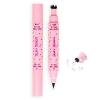 2 in 1 Fake Freckles Pen Stamp & Black Eyeliner,Freckles Stamp and Liquid Eyeliner Pencil Kit,Faux Freckles Stain Maker Pen for Sunkissed Makeup Natural Lifelike (Dark) view 1