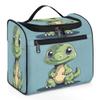 Adornori Cute Travel Toiletry Bag for Women Large Capacity Wide-open Makeup Organizer Cosmetic Travel Bags for Toiletries, Dinosaur view 1
