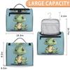 Adornori Cute Travel Toiletry Bag for Women Large Capacity Wide-open Makeup Organizer Cosmetic Travel Bags for Toiletries, Dinosaur view 2