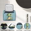 Adornori Cute Travel Toiletry Bag for Women Large Capacity Wide-open Makeup Organizer Cosmetic Travel Bags for Toiletries, Dinosaur view 3
