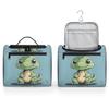 Adornori Cute Travel Toiletry Bag for Women Large Capacity Wide-open Makeup Organizer Cosmetic Travel Bags for Toiletries, Dinosaur view 4