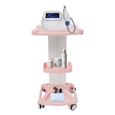 Beauty Salon Trolley Cart, 3 Tier Spa Rolling Trolley with 360Rotation Wheels, SPA Storage for Homes, Barber Stores, Clinics, Restaurants, Labs (Pink)