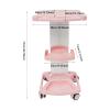 Beauty Salon Trolley Cart, 3 Tier Spa Rolling Trolley with 360Rotation Wheels, SPA Storage for Homes, Barber Stores, Clinics, Restaurants, Labs (Pink) view 3