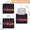 Adornori Music Travel Toiletry Bag for Women Large Capacity Wide-open Makeup Organizer Cosmetic Travel Bags for Toiletries, Musical Note view 2