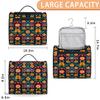 Adornori Boho Flower Travel Toiletry Bag for Women Large Capacity Wide-open Makeup Organizer Cosmetic Travel Bags for Toiletries view 2