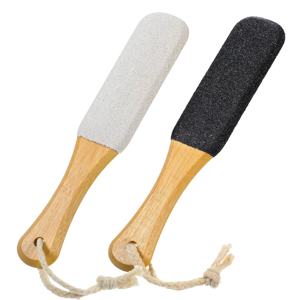 2Pcs Foot Callus Remover, Foot File Callus Remover, Natural Pumice Stone for Cracked Heels, Dual-Use Wet/Dry, Long-Lasting & Eco-Friendly Feet Care