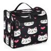 Adornori Cute Cat Travel Toiletry Bag for Women Large Capacity Wide-open Makeup Organizer Cosmetic Travel Bags for Toiletries view 1