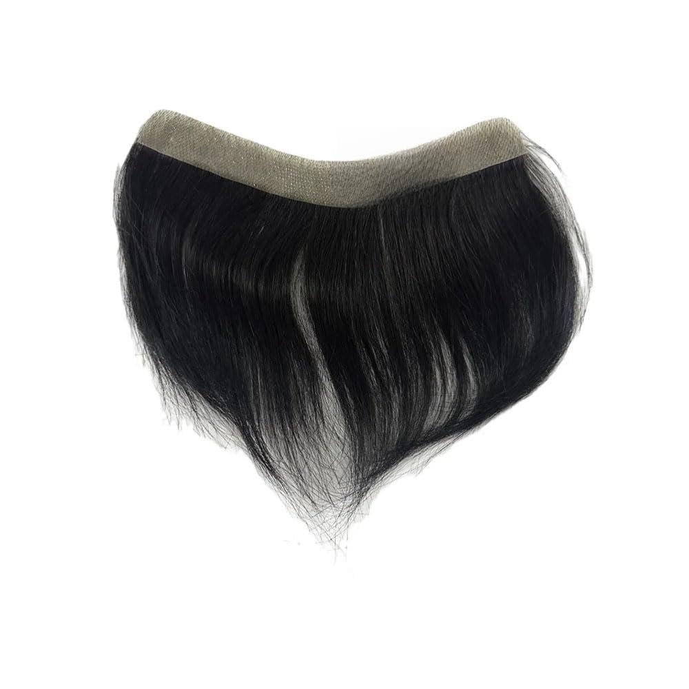 Invisible Thin Skin Base Hairline For Men Human Short Hairpiece Male Toupee Forehead Natural Hairline Patch Hair 1.5x16-15cm