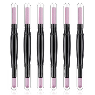 6 Pcs Pumice Stone Nail File Polishing Pen Stick, Stone Sanding Nail File Tools Cuticle Remover Stick, Double-Headed Nails Polishing Pen, Cuticle Remover Trimmer for Peeling Dead Skin Repair