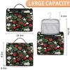 Adornori Cute Strawberry Travel Toiletry Bag for Women Large Capacity Wide-open Makeup Organizer Cosmetic Travel Bags for Toiletries view 2